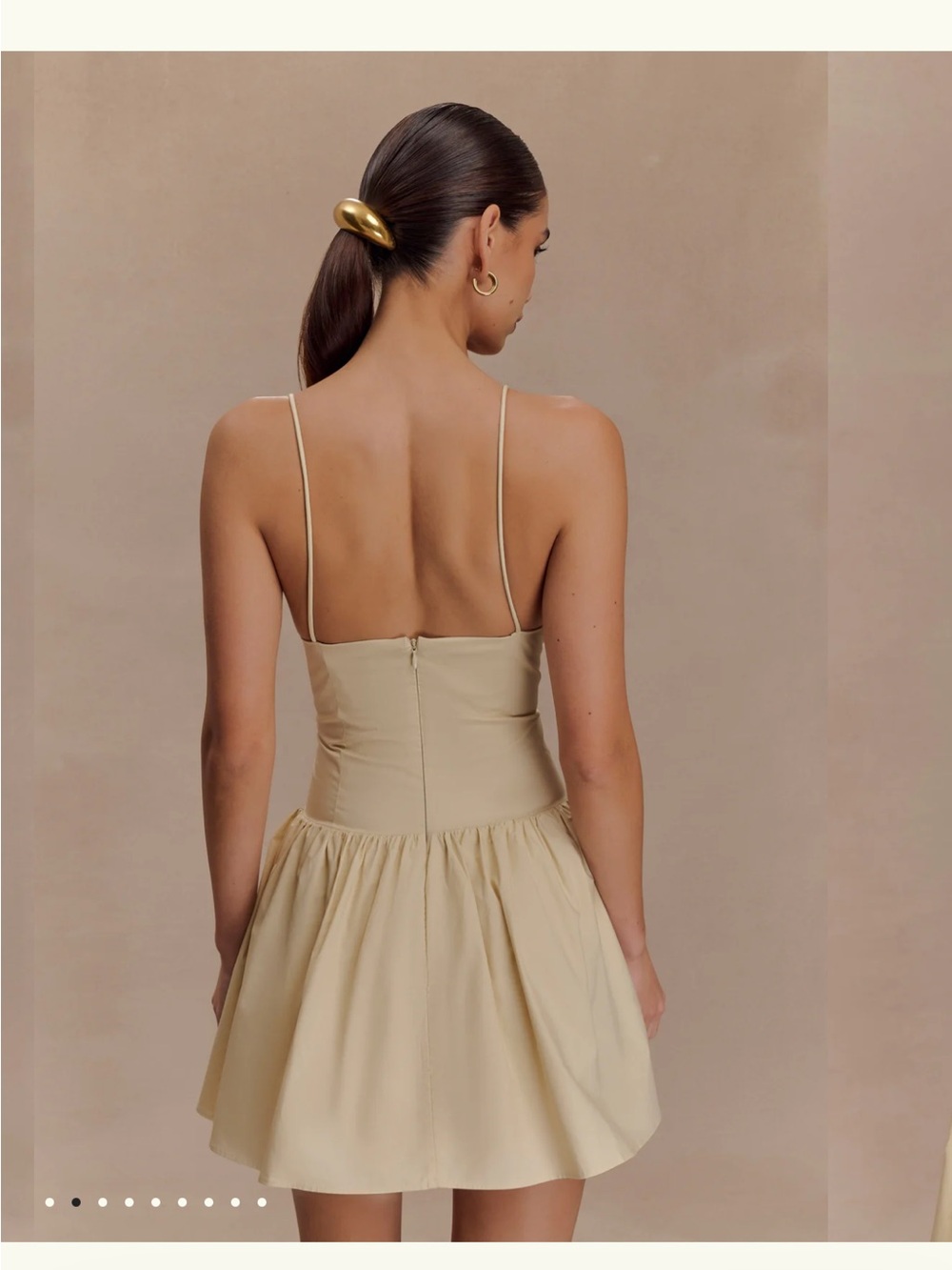 Meshki Cream Ruffle Mini Dress - Picture 3 of 3